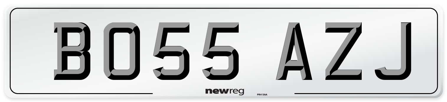 BO55 AZJ Number Plate from New Reg